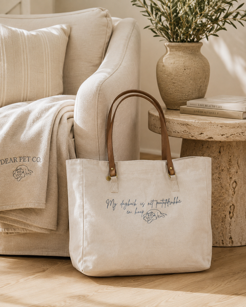 Dear Pet Co Canvas Tote | My dagboek is net pootafdrukke en hoop