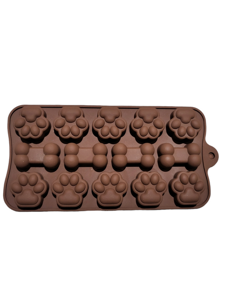 Non Stick Silicone Dog Treat Mold | Brown