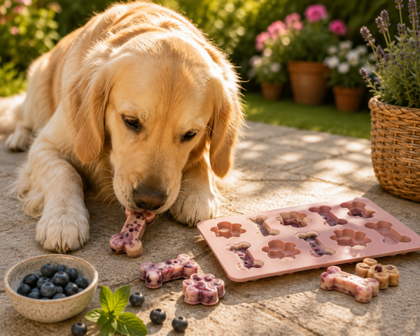 Dog Treat Silicone Mould | Bone & Paw Shapes | Pink