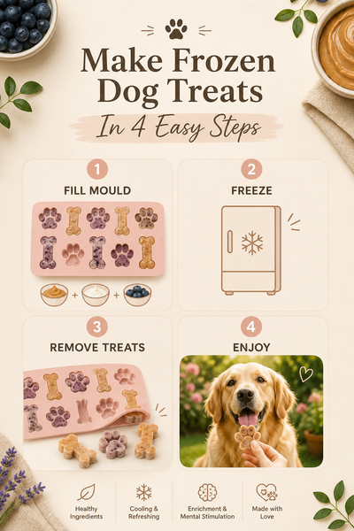 Dog Treat Silicone Mould | Bone & Paw Shapes | Pink