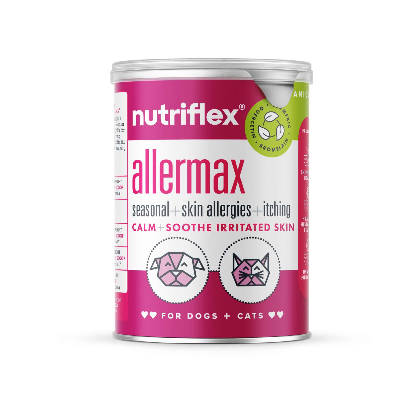 Nutriflex Allermax can for dogs and cats on a white background