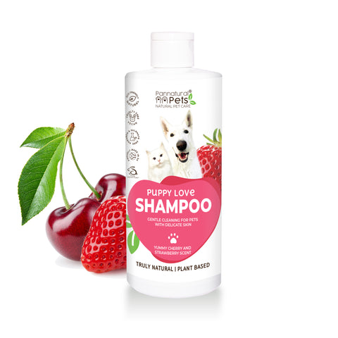 Pannatural Natural Pet Shampoo – Puppy Love Strawberry Cherry