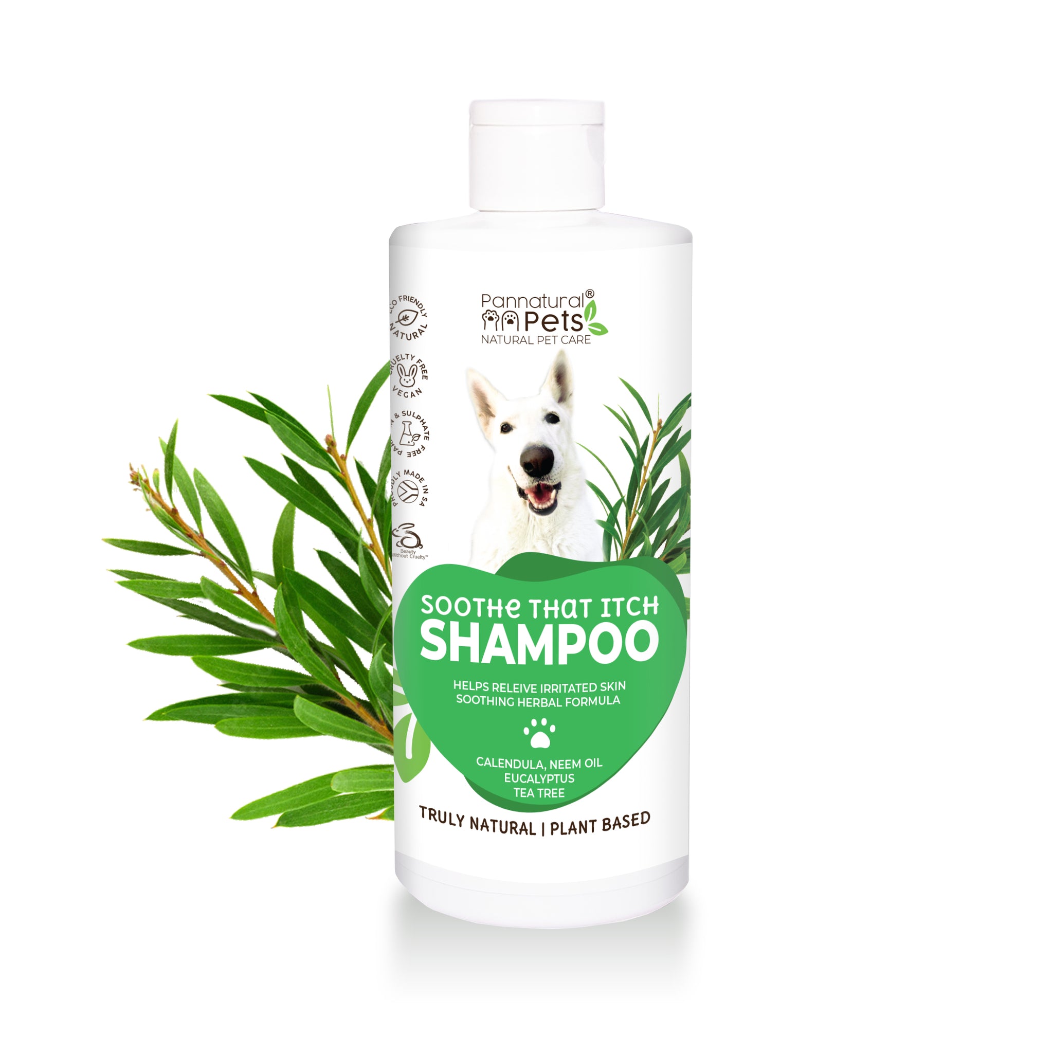 Pannatural Natural Pet Shampoo Itchy Relief Soothing Herbal Formula Dear Pet Company