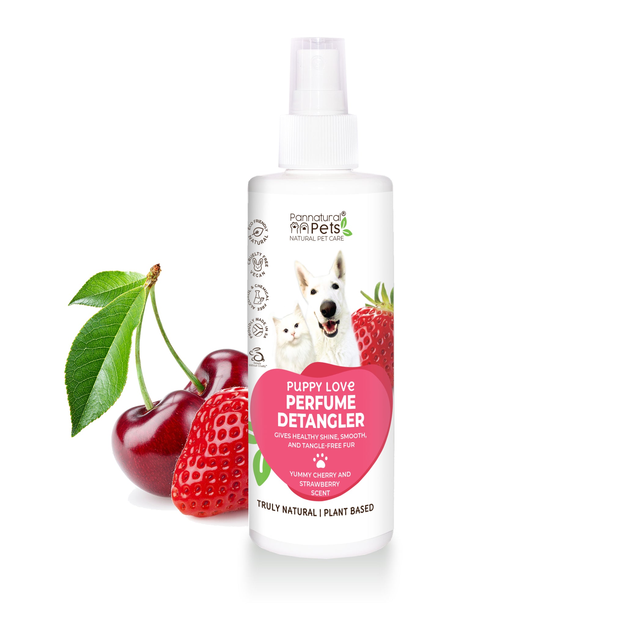 Pannatural Natural Detangler Perfume Spray – Puppy Love Strawberry