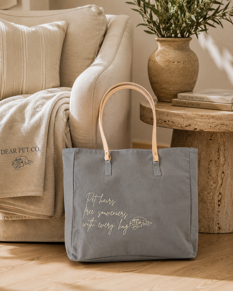 Dear Pet Co Canvas Tote | Pet hairs free souvenir's with every hug