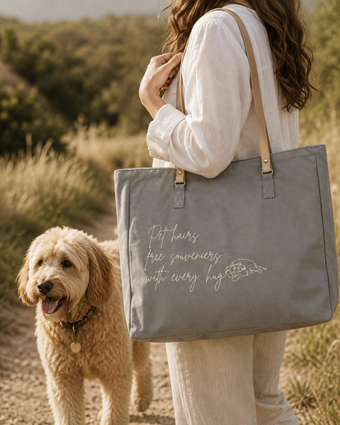 Dear Pet Co Canvas Tote | Pet hairs free souvenir's with every hug