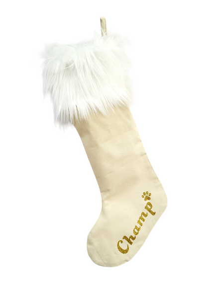 Christmas Stocking Cream Custom Made