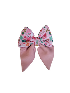 Christmas Sailor Bow Tie | Pink Christmas (Christmas Clearance)