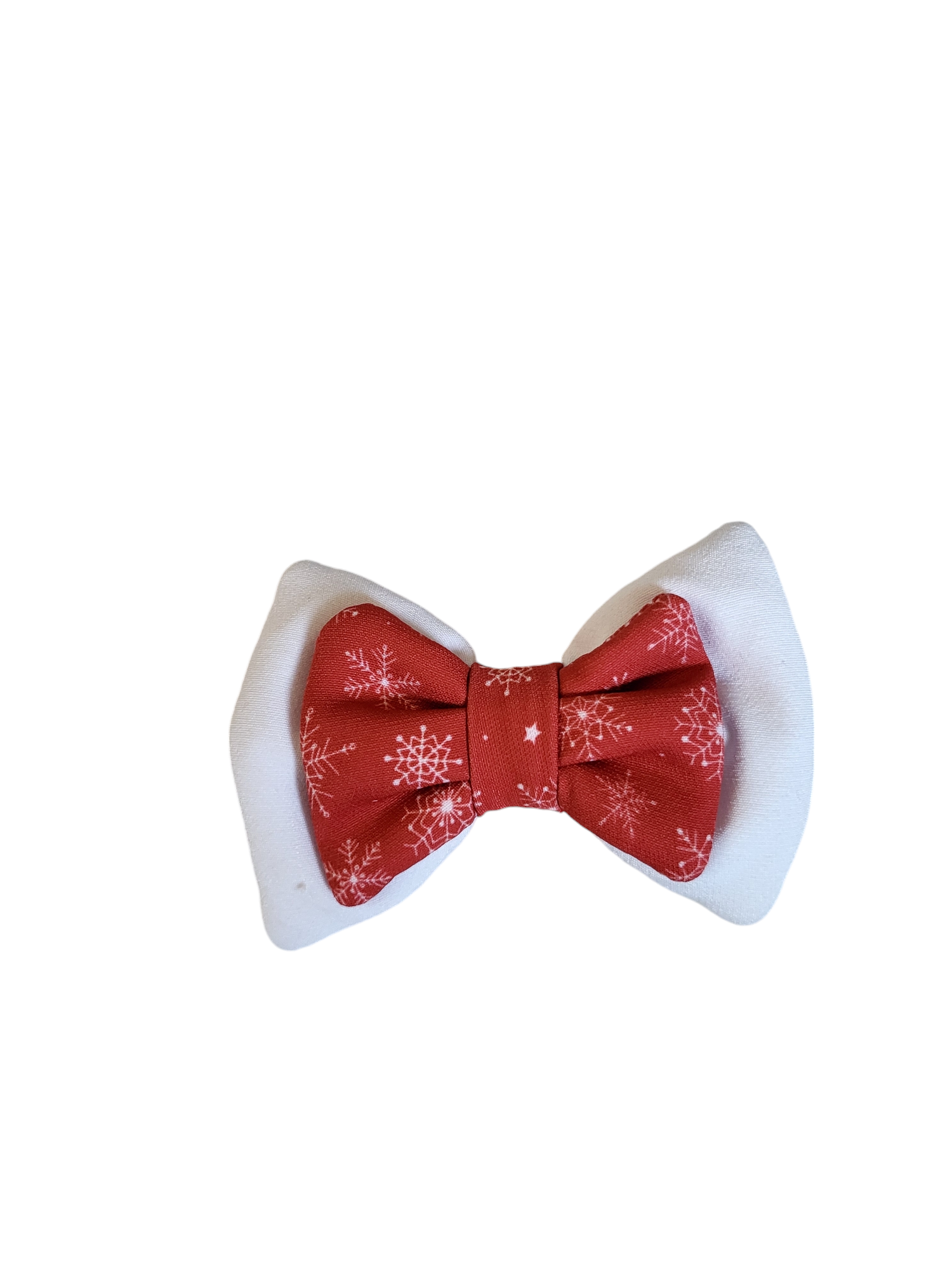 Christmas Double Bow Tie | Red Snowflake (Christmas Clearance)