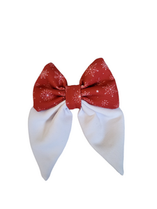 Christmas Sailor Bow Tie | Red Snowflake (Christmas Clearance)