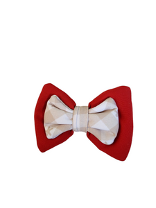 Christmas Double Bow Tie | Christmas Biscuit Red (Christmas Clearance)