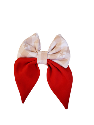 Christmas Sailor Bow Tie | Christmas Biscuit Red (Christmas Clearance)