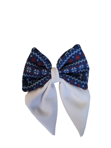 Christmas Sailor Bow Tie | Blue Sweater (Christmas Clearance)