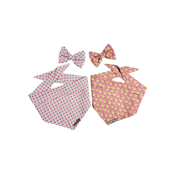 Combo Bandana | Peepin Pink Chick & Pretty in Polka