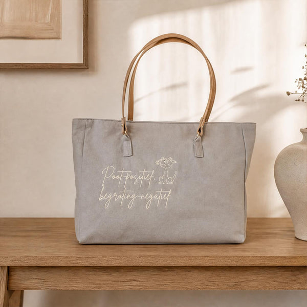 Dear Pet Co Canvas Tote | Poot Positief Begroting Negatief