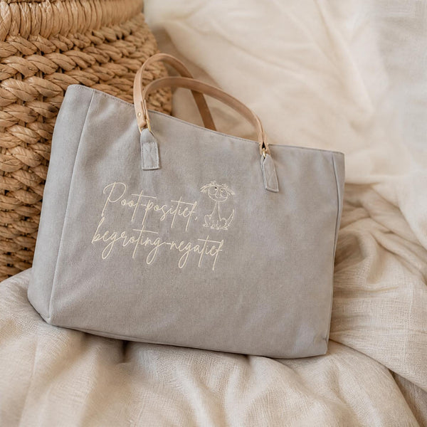 Dear Pet Co Canvas Tote | Poot Positief Begroting Negatief