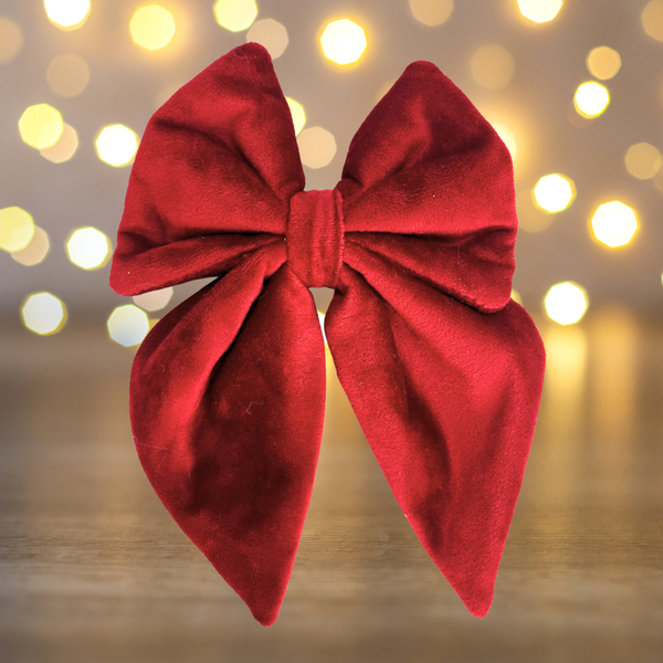 Dear Pet | Red Velvet Sailor Bow Tie