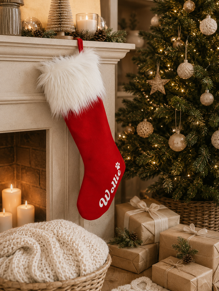 Dear Pet Co Personalised Christmas Stocking | Red