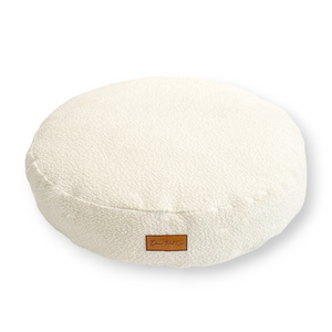 Round Lounger Pet Bed | Cream Bouclé