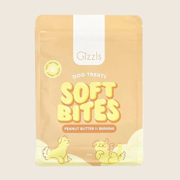 Gizzls Peanut Butter & Banana Soft Dog Treats | 150g / 300g