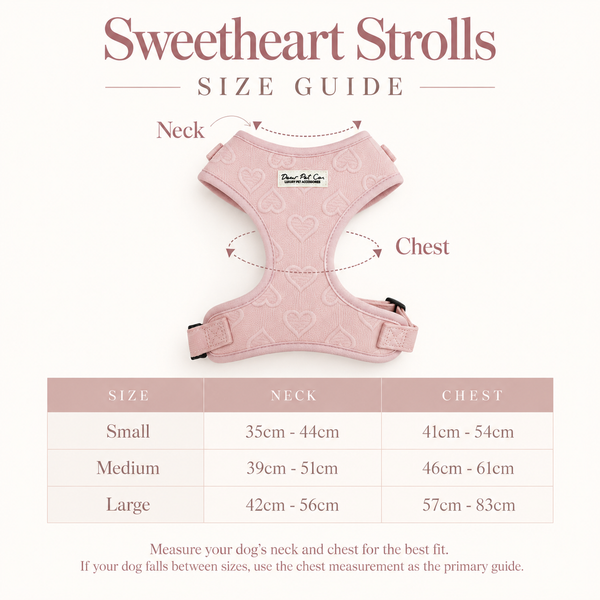Dear Pet Co | Sweetheart Strolls Adjustable Dog Harness