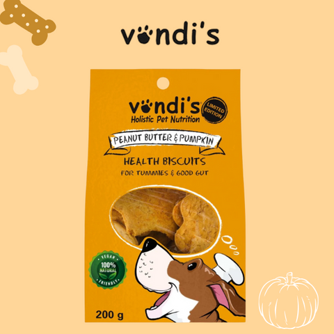 Vondi's Jenny Morris Peanut Butter & Pumpkin Biscuits 200g
