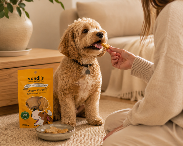 Vondi's Peanut Butter & Pumpkin Digestive Dog Biscuits 200g