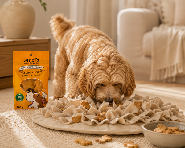 Vondi's Peanut Butter & Pumpkin Digestive Dog Biscuits 200g