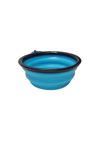 Small (350ml) Foldable Dog Bowl - Blue
