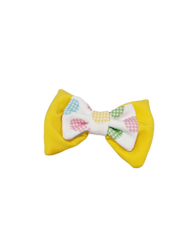 Double Bow Tie | Check The Eggs x Easter Yellow