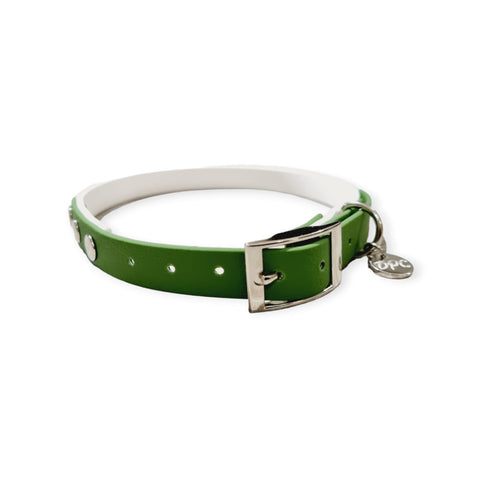 Waterproof Collar - Two Tone | Olive Green & Pure White