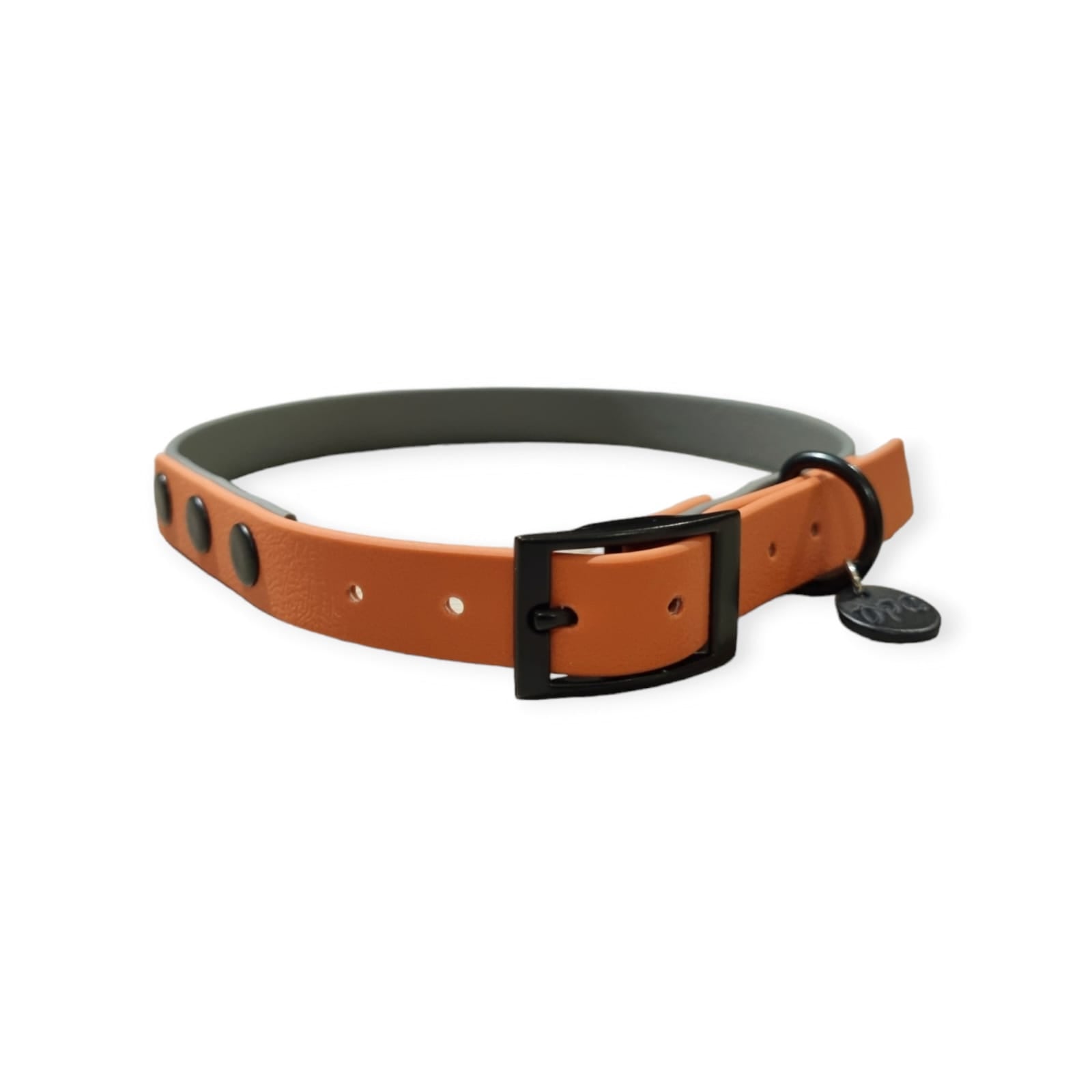 Waterproof Collar - Two Tone | Rust & Grey