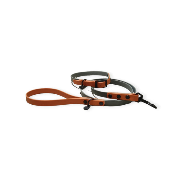 Waterproof Collar - Two Tone | Rust & Grey