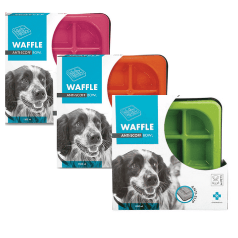 M-Pets Anti Scoff Waffle Bowl