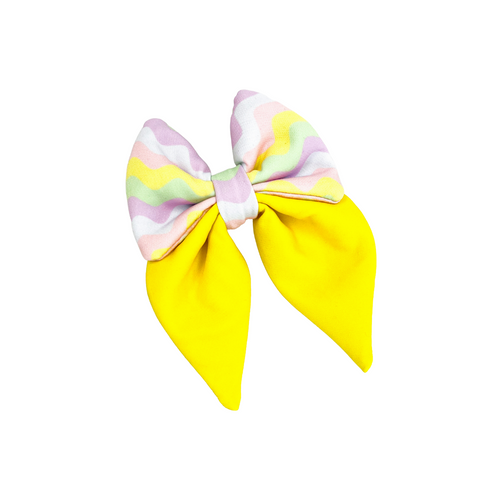 Sailor Bow Tie | Pastel Swirl x Yellow