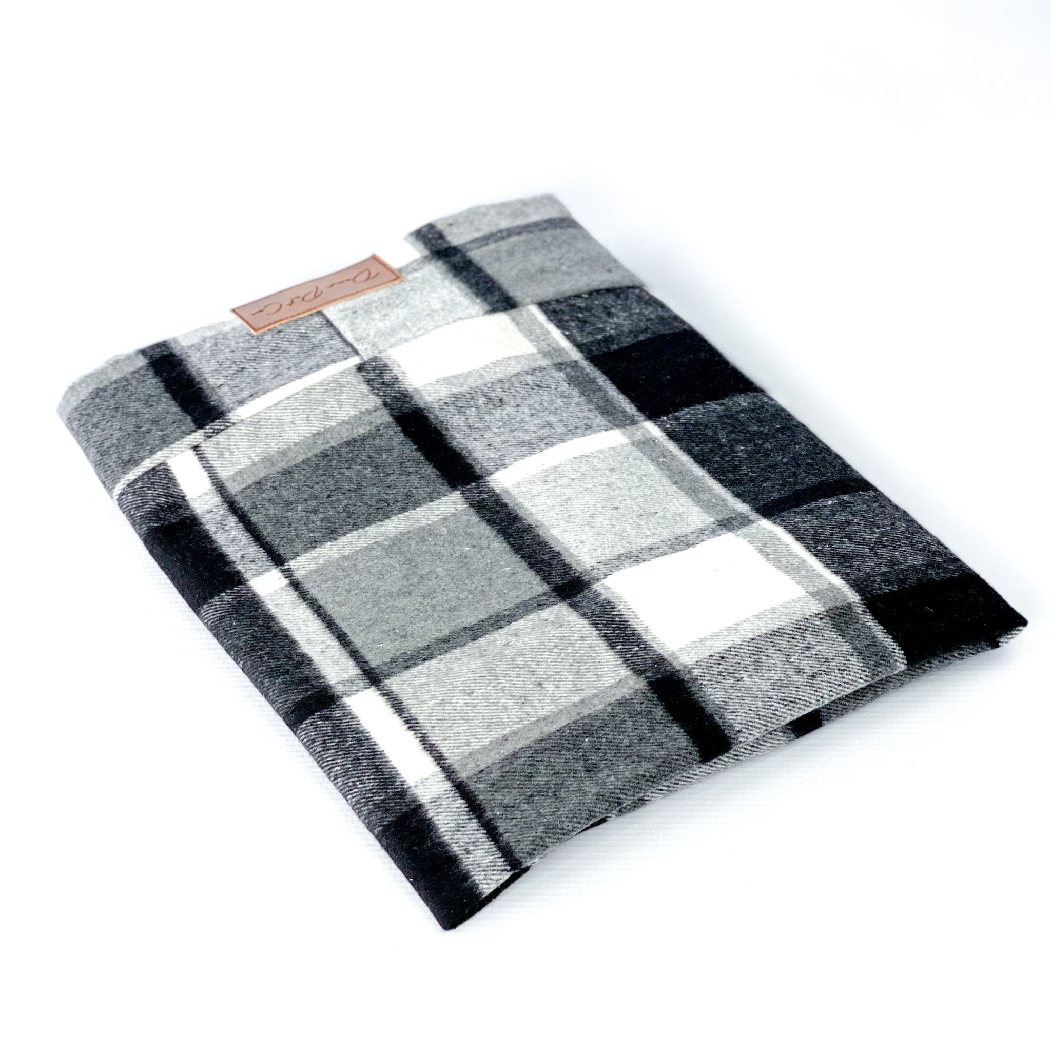 Flannel Lounger Pet Bed Cover | Black & Grey Check - Dear Pet Company
