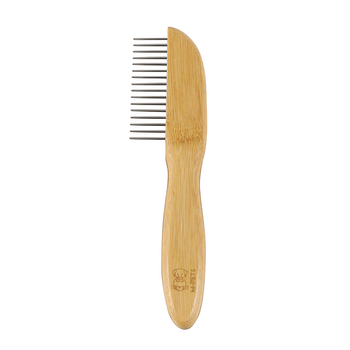 M-Pets Bamboo Regular Comb With Rotating Teeth
