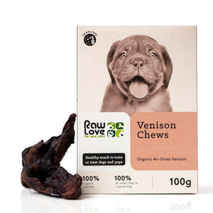 Raw Love Organic Venison Chews (100g) - Dear Pet Company