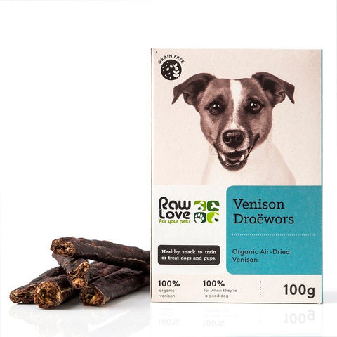 Raw Love Organic Venison Droewors (100g) - Dear Pet Company