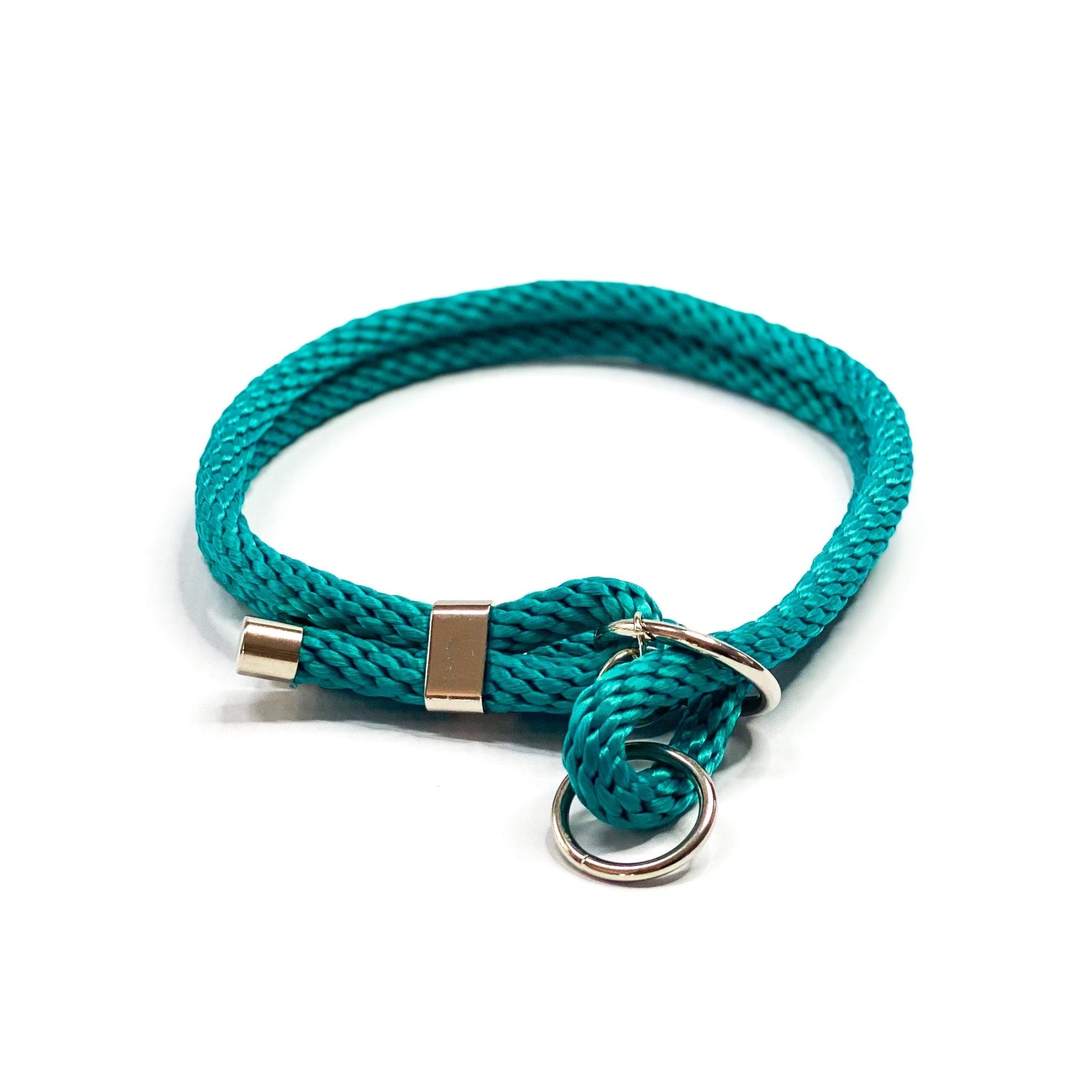 Rope Dog Collar | Turquoise - Dear Pet Company