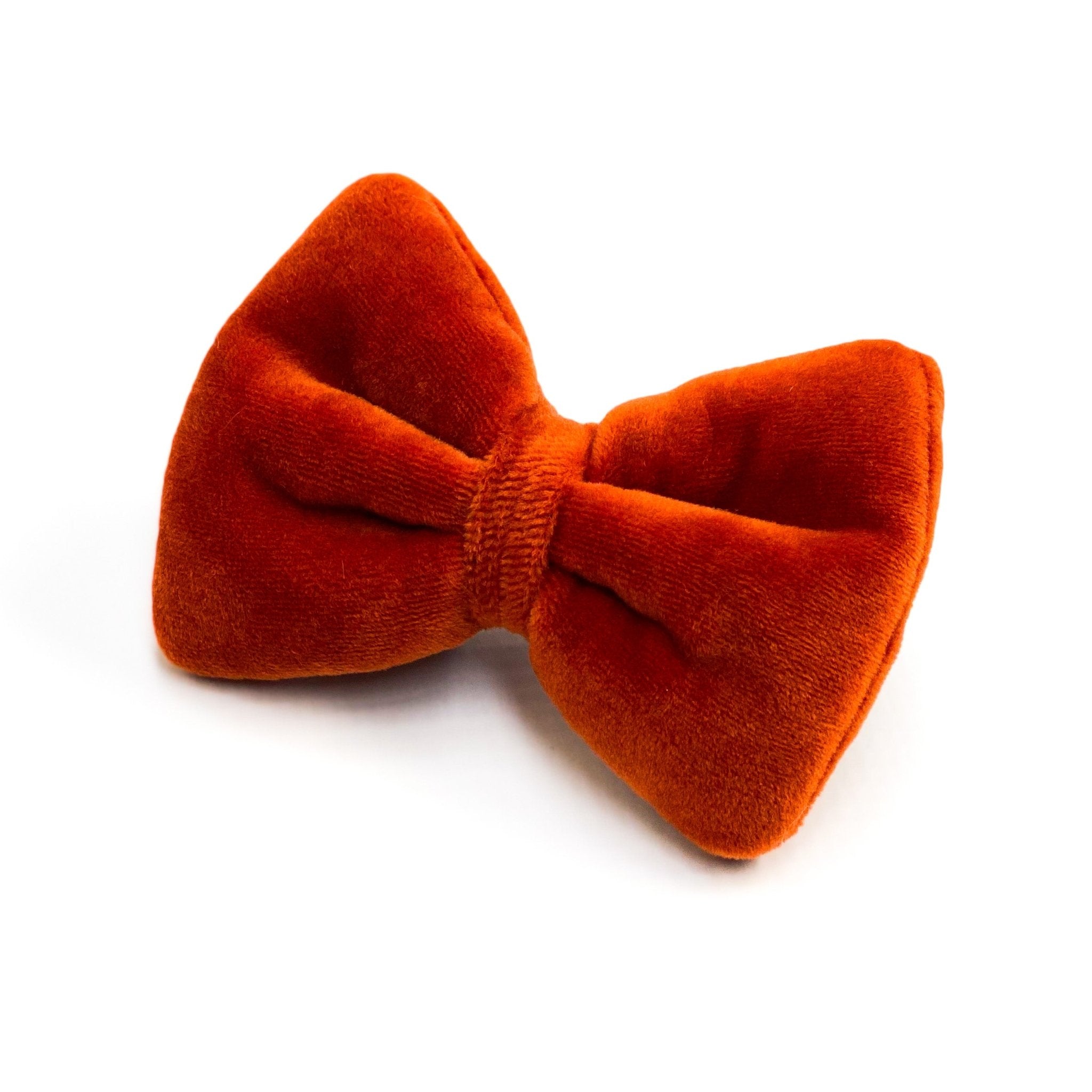 Velvet Bow Tie | Flaming in Orange - Dear Pet Company